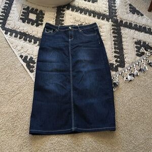 Dark Denim Maxi Skirt